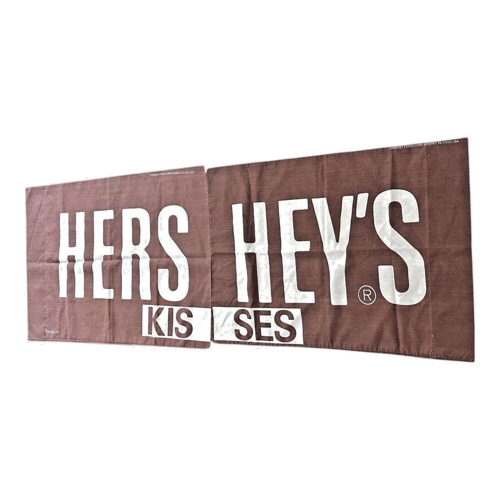 Vintage Pop Art HERSHEY KISSES Pillow Cases Dan Wilson for Burlington Set of 2